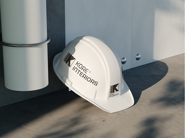 Kore Interiors logo design — minimalist branding for interior and architecture studio in UAE